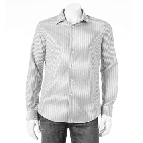 Camisa Apt 9 modern fit a rayas manga larga