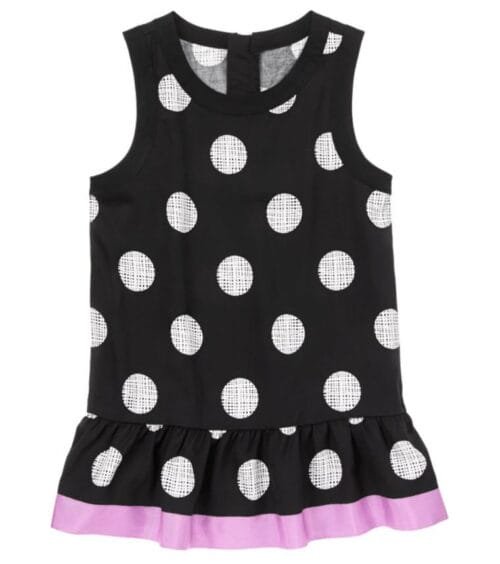 Blusa Gymboree Dotted Ribbon Trim negro