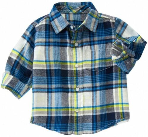 Camisa Gymboree Plaid flannel a cuadros manga larga azul