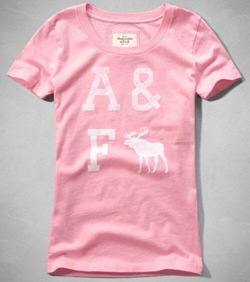 Camiseta Abercrombie Classic Logo Graphic palo rosa