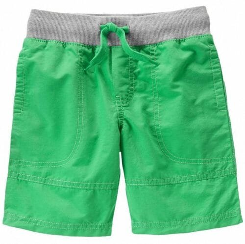 Shorts Gymboree Ribbed Waist verde