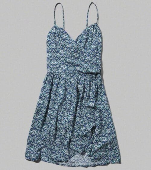 Vestido Abercrombie Patterned Wrap Front Skater