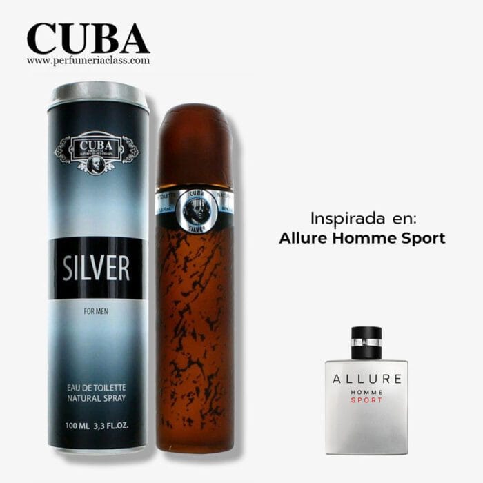 Perfume Cuba Silver de Cuba Paris hombre edt 100ml 4 Perfume Cuba Silver de Cuba Paris hombre edt 100ml - Imagen 4