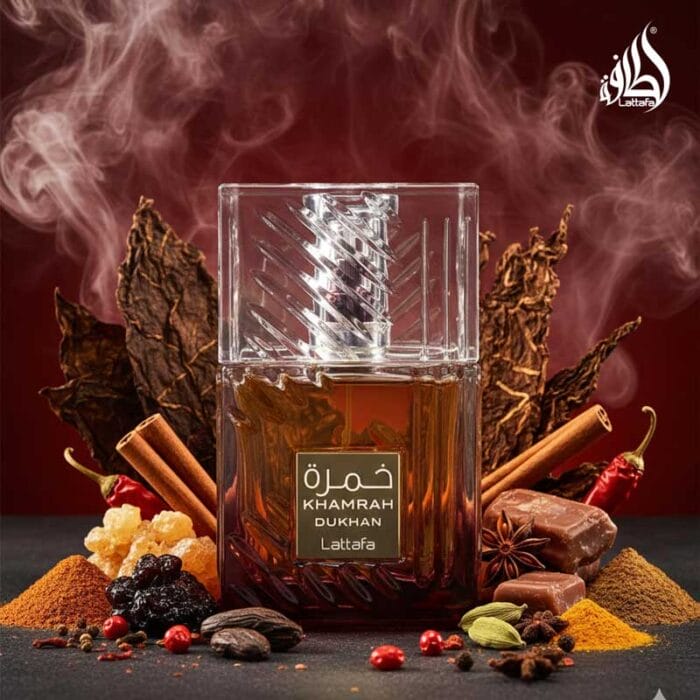 Perfume Khamrah Dukhan de Lattafa unisex edp 100ml - Imagen 3