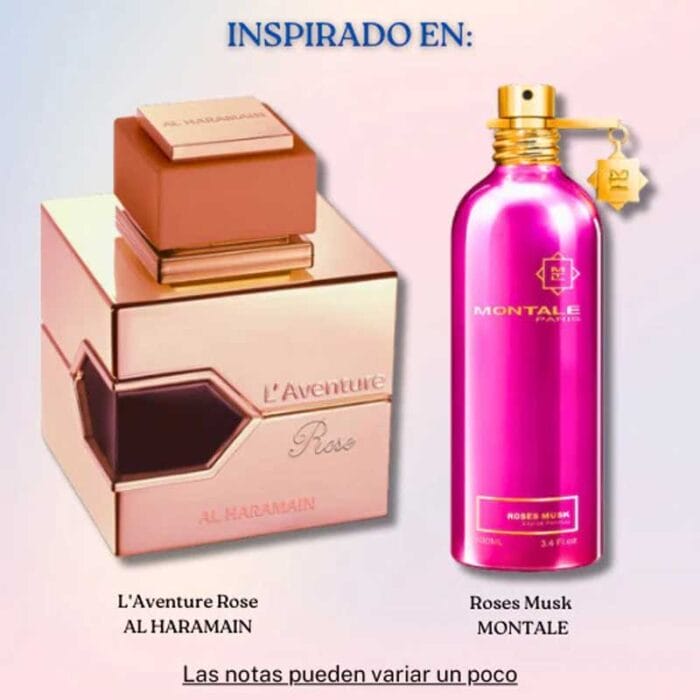 Perfume L'Aventure Rose de Al Haramain mujer edp 200ml 4 Perfume L’Aventure Rose de Al Haramain mujer edp flyer