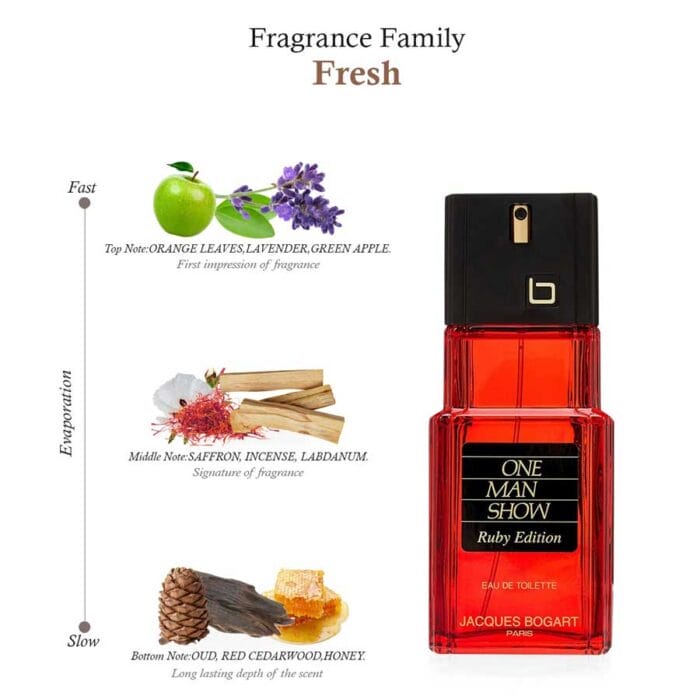 Perfume One Man Show Ruby de Jacques Bogart hombre edt 100ml 5 Perfume One Man Show Ruby de Jacques Bogart hombre edt 100ml - Imagen 5