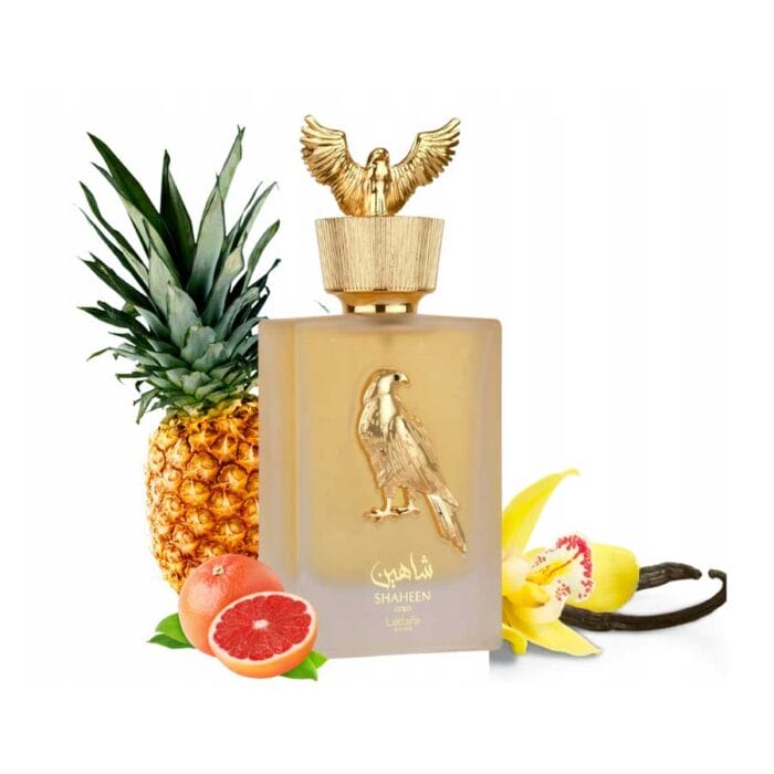 Perfume Shaheen Gold de Lattafa unisex edp 100ml - Imagen 3